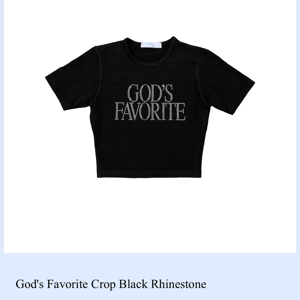 Black Rhinestone Crop Top